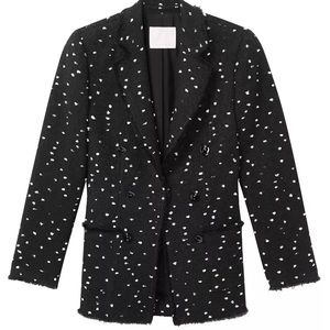 NWT Rebecca Taylor BOUCLE DOT TWEED BLAZER Size 2